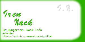 iren nack business card